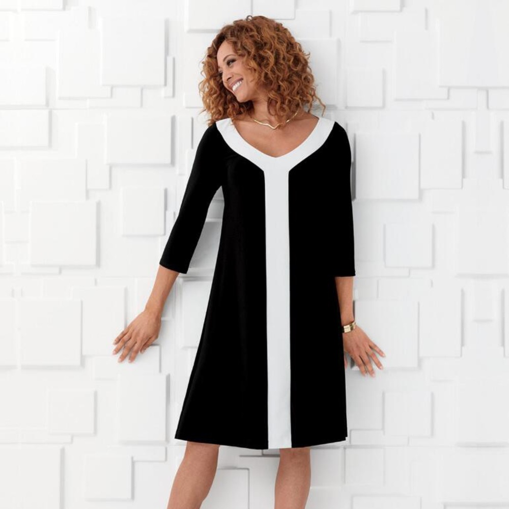 The Look Black & white Dress